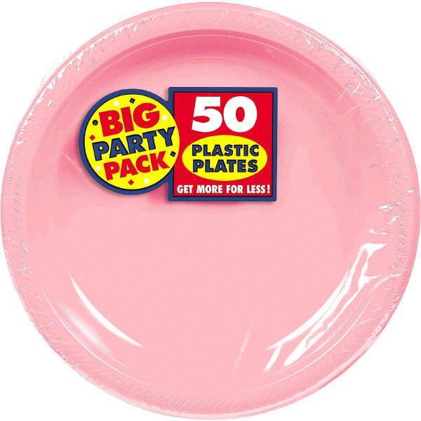 New Pink 10.25'' Plastic Plates 50ct - JJ's Party House
