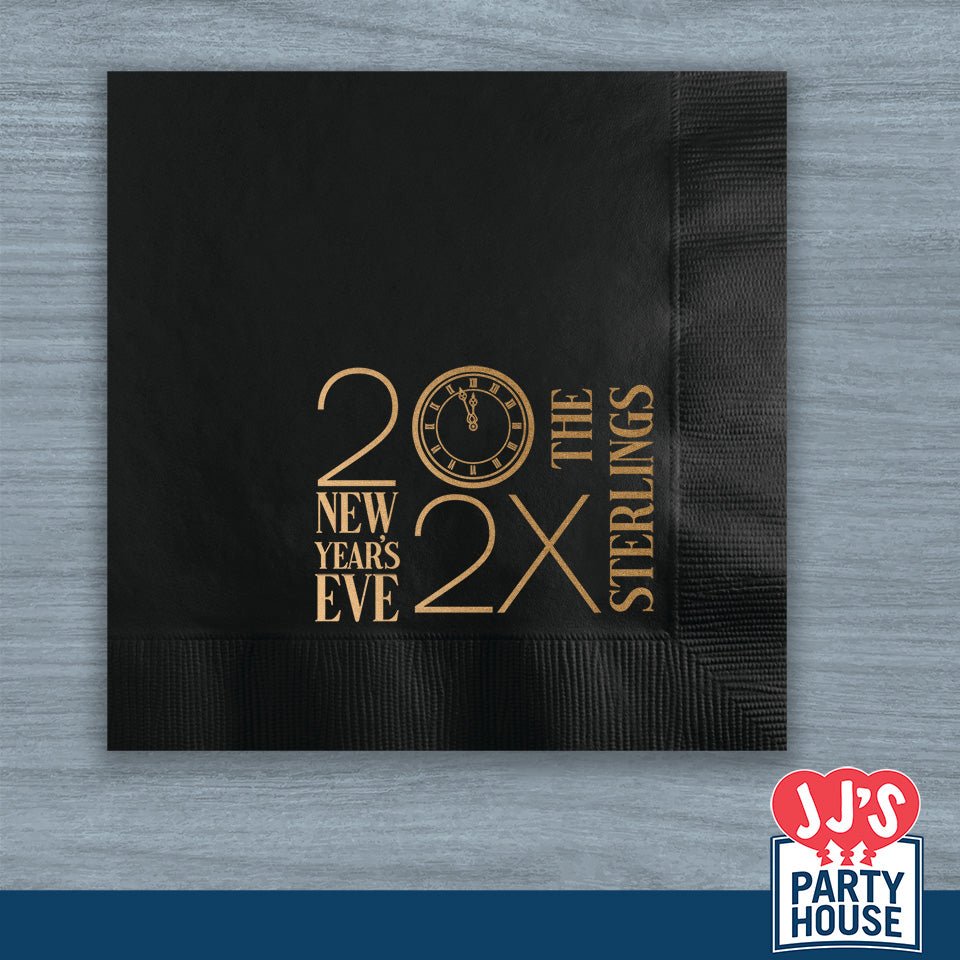 New Year's Eve 2024 Family NYE Party Napkins - JJ's Party House