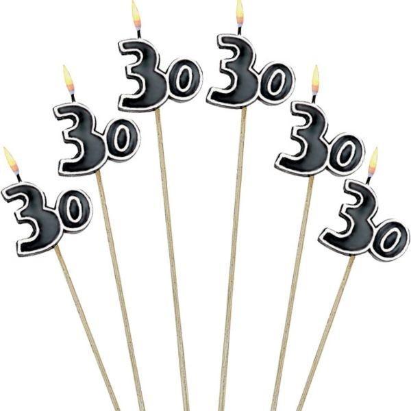 Oh No! 30th Birthday Candles 6pc - JJ's Party House