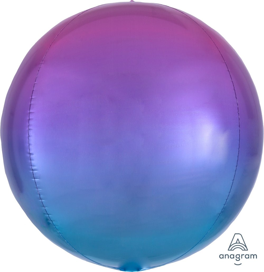 Ombre Pink & Blue Orbz Balloon, 16" - JJ's Party House: Birthday, Balloons & Custom Party Favors