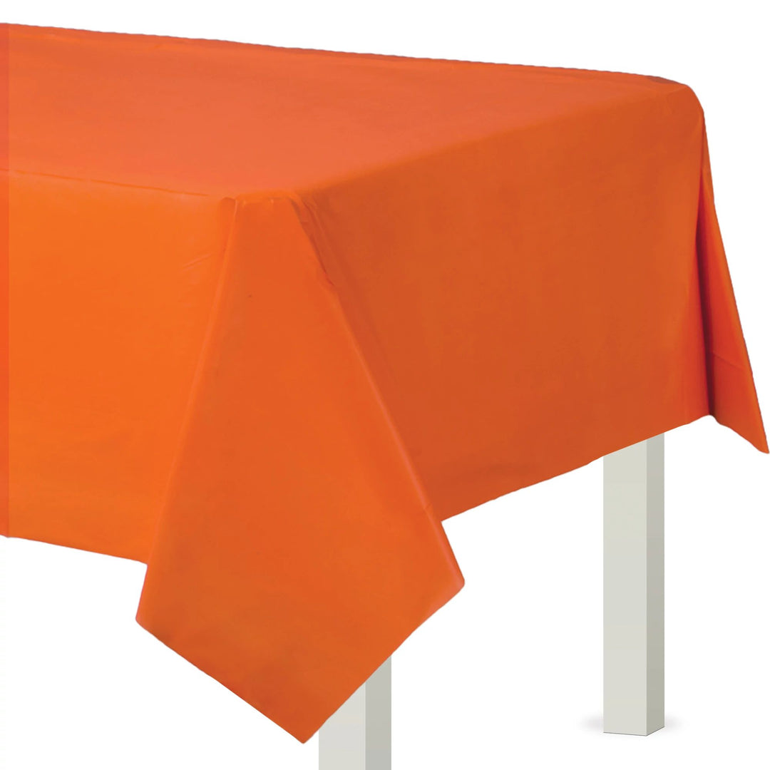 Orange Flannel - Backed Table Cover, 54in x 108in - JJ's Party House: Birthday, Balloons & Custom Party Favors