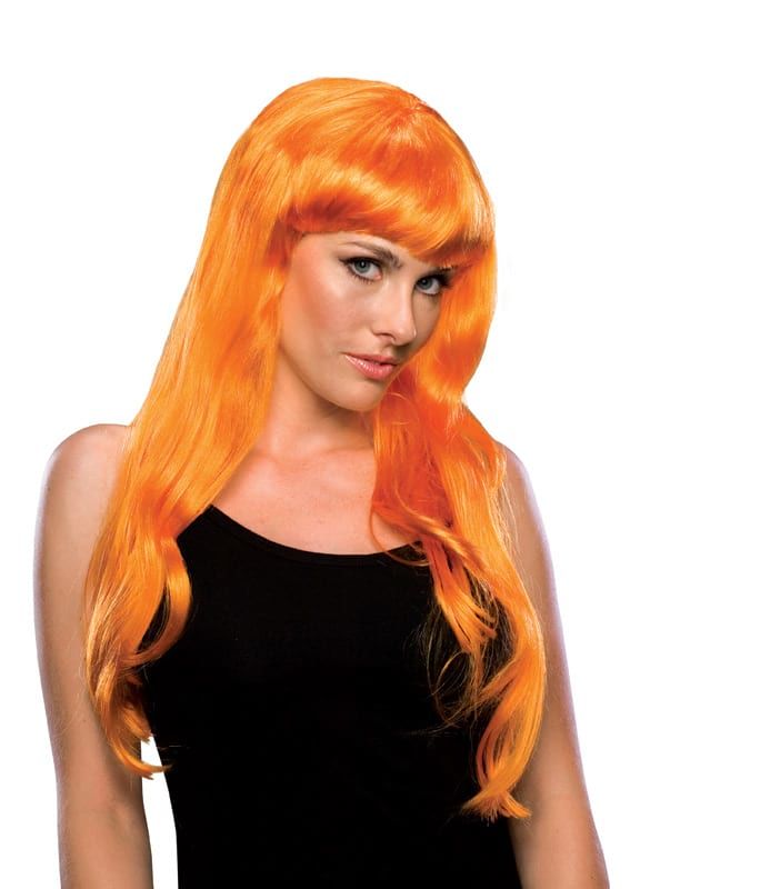 Orange Glamour Wig - JJ's Party House