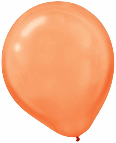 Orange Pearlized Latex Balloons 100ct - JJ's Party House