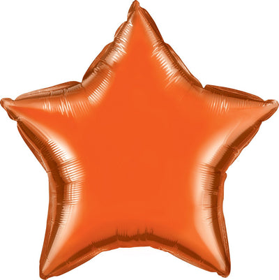 Orange Star Mylar Balloon 20'' - JJ's Party House - Custom Frosted Cups and Napkins