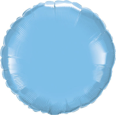 Pale Blue Round Mylar Balloon 18" - JJ's Party House