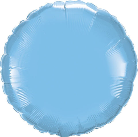 Pale Blue Round Mylar Balloon 18