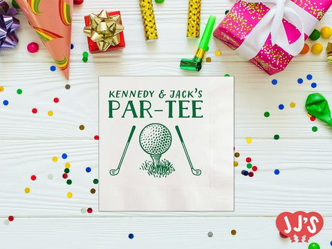 Par-Tee Golfing Birthday Personalized Napkins - JJ's Party House
