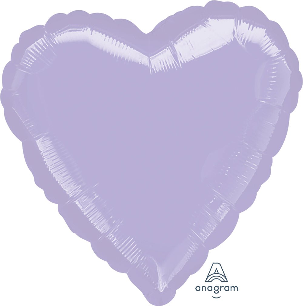 Pastel Lilac Heart Mylar Balloon 18'' - JJ's Party House
