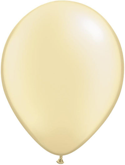 Pearlized Ivory 11'' Latex Balloon - JJ's Party House