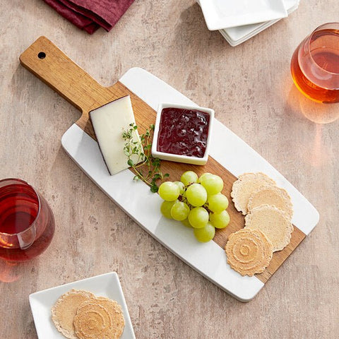 Personalized Bamboo Cutting Board Acopa Marble 16 1/2