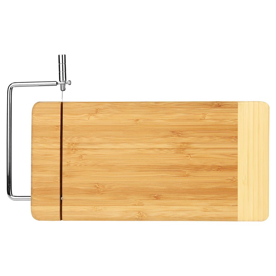 Personalized Bamboo Cutting Board with Cheese Cutter 12" x 6" - JJ's Party House