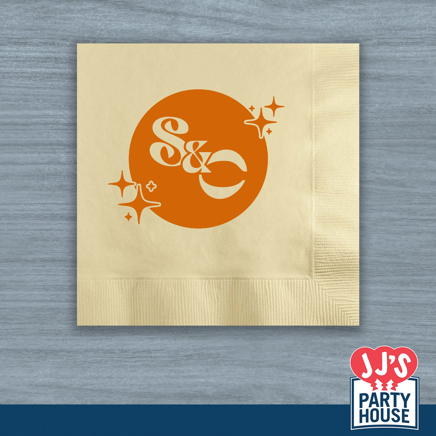 Personalized Disco Wedding Initials Party Napkins - JJ's Party House