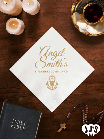 Personalized Holy Communion Napkins - JJ's Party House