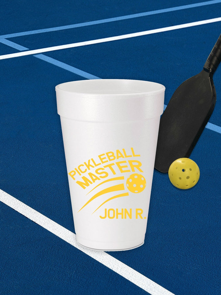 Pickleball Master Custom Foam Cups - JJ's Party House - Custom Frosted Cups and Napkins