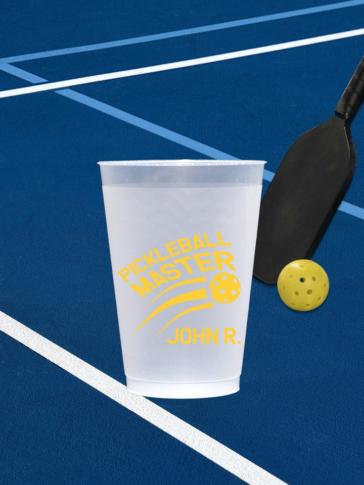 Pickleball Master Custom Fosted Cups - JJ's Party House - Custom Frosted Cups and Napkins