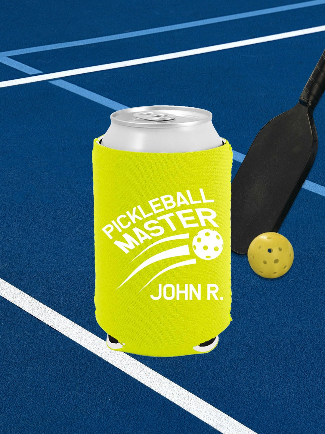 Pickleball Master Personalized Can Coolers - JJ's Party House - Custom Frosted Cups and Napkins