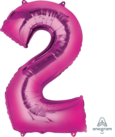 Pink 2 Number Balloon 34'' - JJ's Party House: Birthday, Balloons & Custom Party Favors