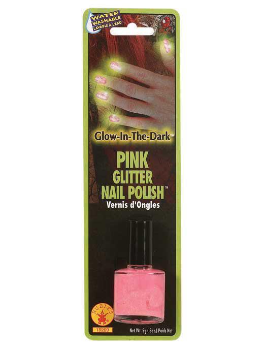 Pink Glittter GID Nail Polish - JJ's Party House
