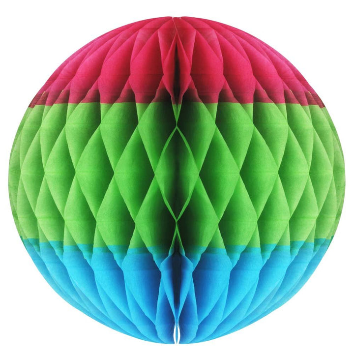 Pink, Green & Blue Tissue Ball 12'' - JJ's Party House