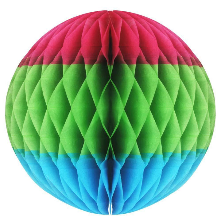 Pink, Green & Blue Tissue Ball 12'' - JJ's Party House