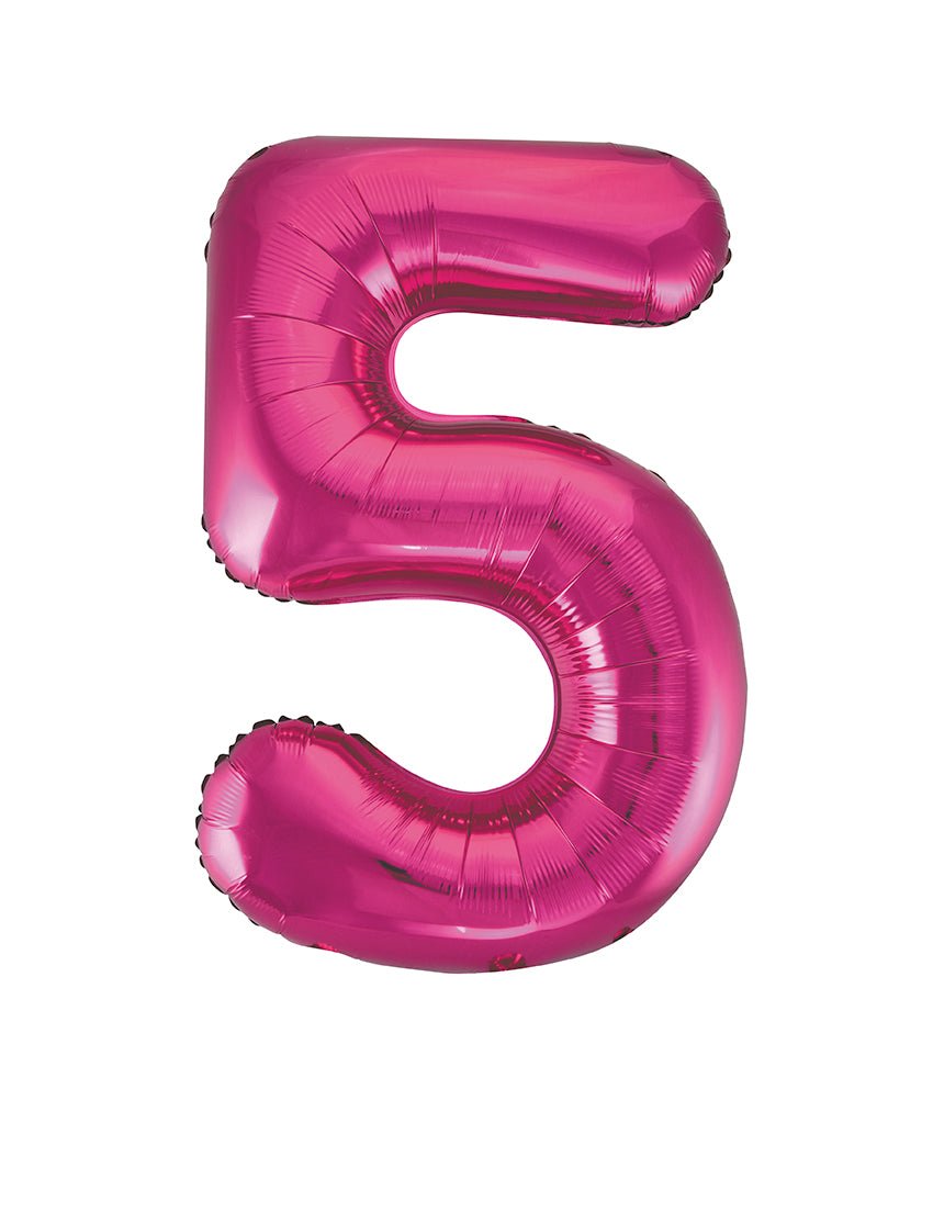Pink Number 5 Balloon 34" - JJ's Party House