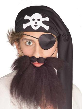 Pirate Beard & Moust.Set - JJ's Party House