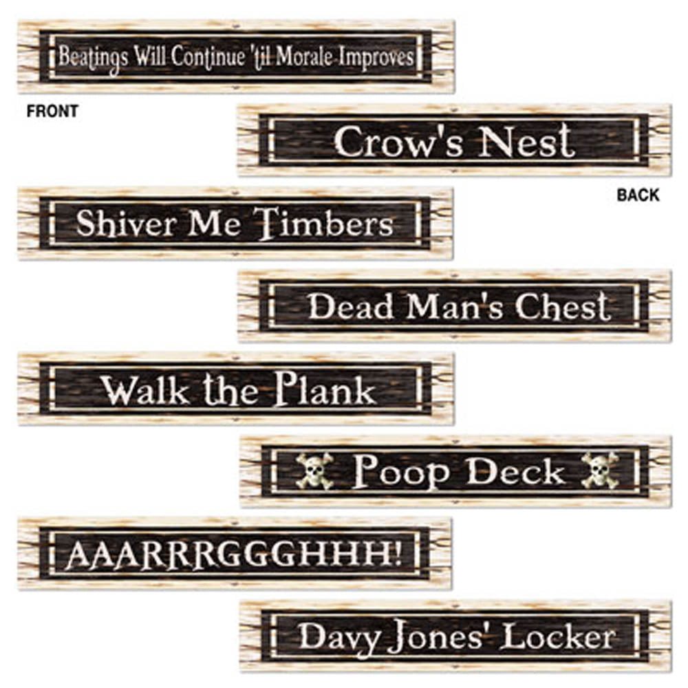 Pirate Signs 4pc - JJ's Party House