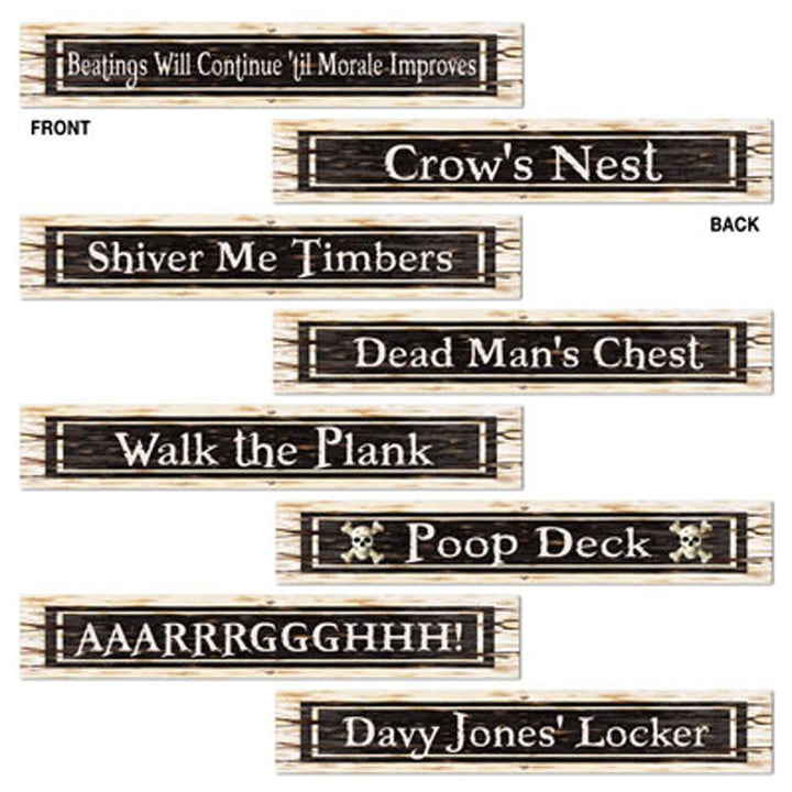 Pirate Signs 4pc - JJ's Party House