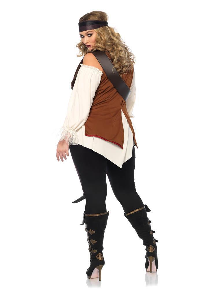 Plus Size Captain Blackheart Pirate Costume - JJ's Party House