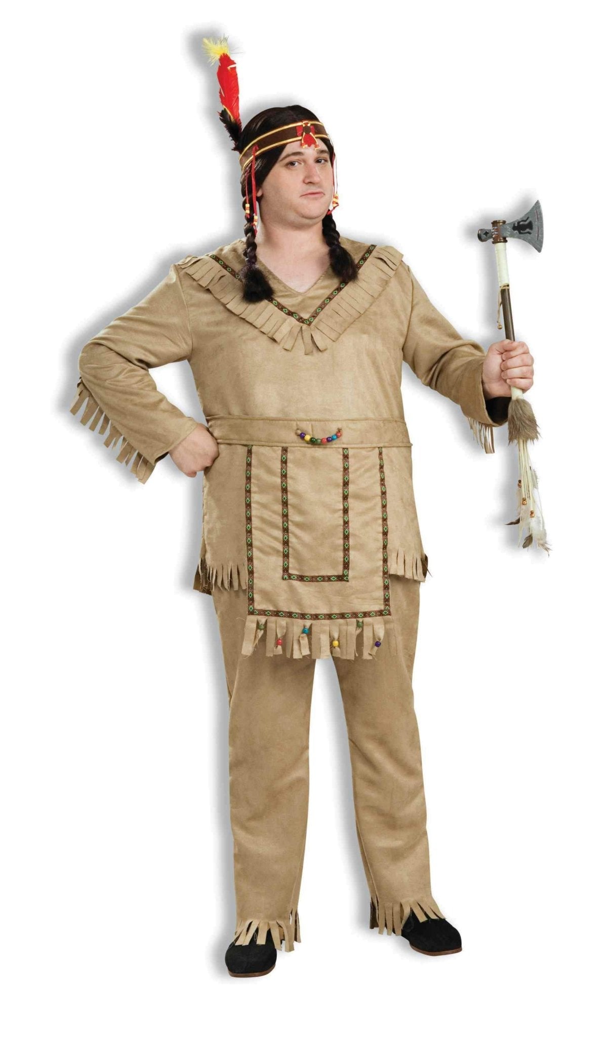 Plus Size Native American Brave Costume - JJ's Party House