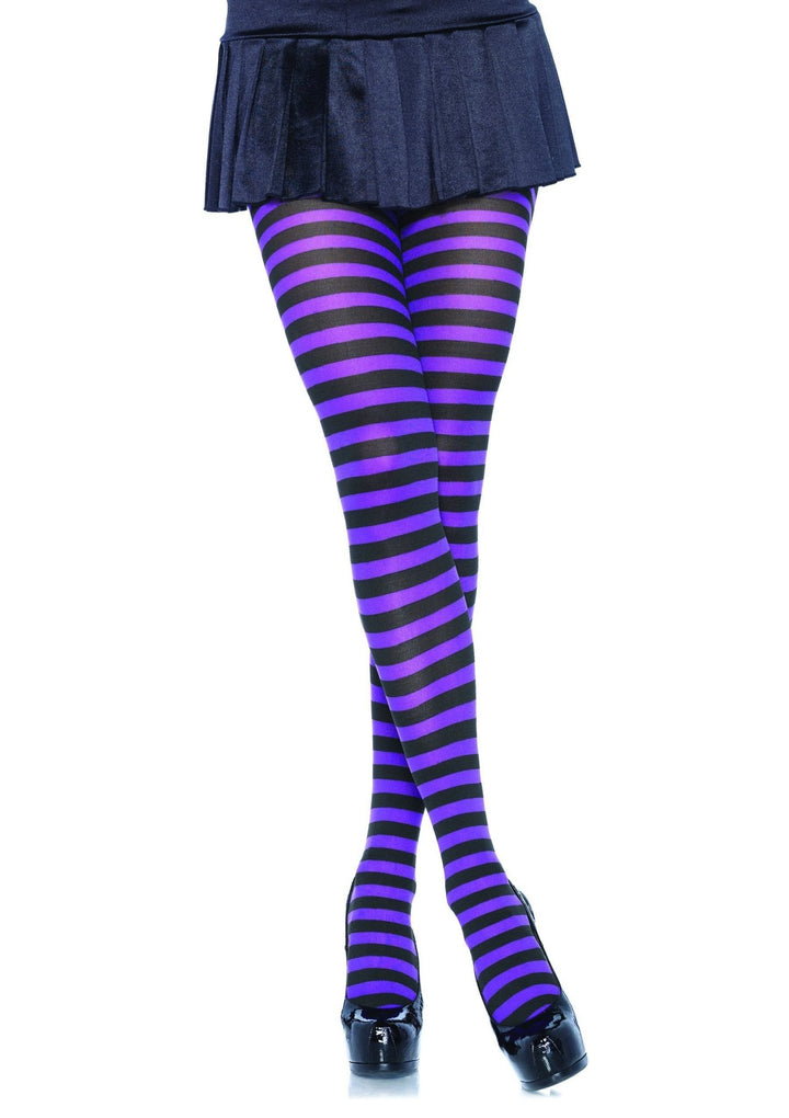 Plus Size Stripe Tights - JJ's Party House