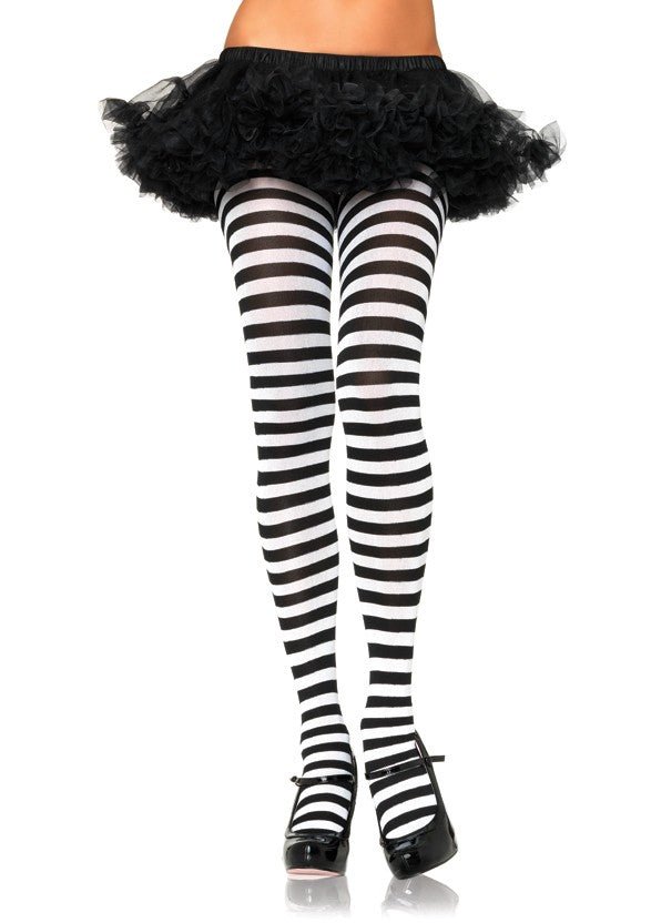 Plus Size Stripe Tights - JJ's Party House