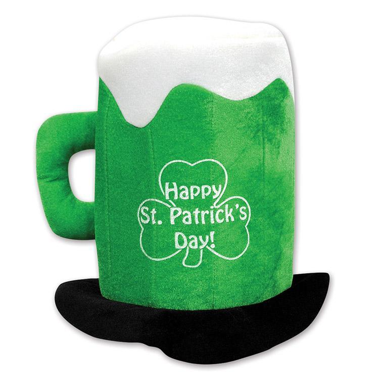 Plush St. Patrick's Day Beer Mug Hat - JJ's Party House