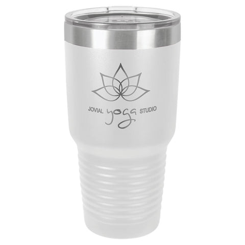 Polar Camel 30 oz. White Ringneck Vacuum Insulated Tumbler - JJ's Party House