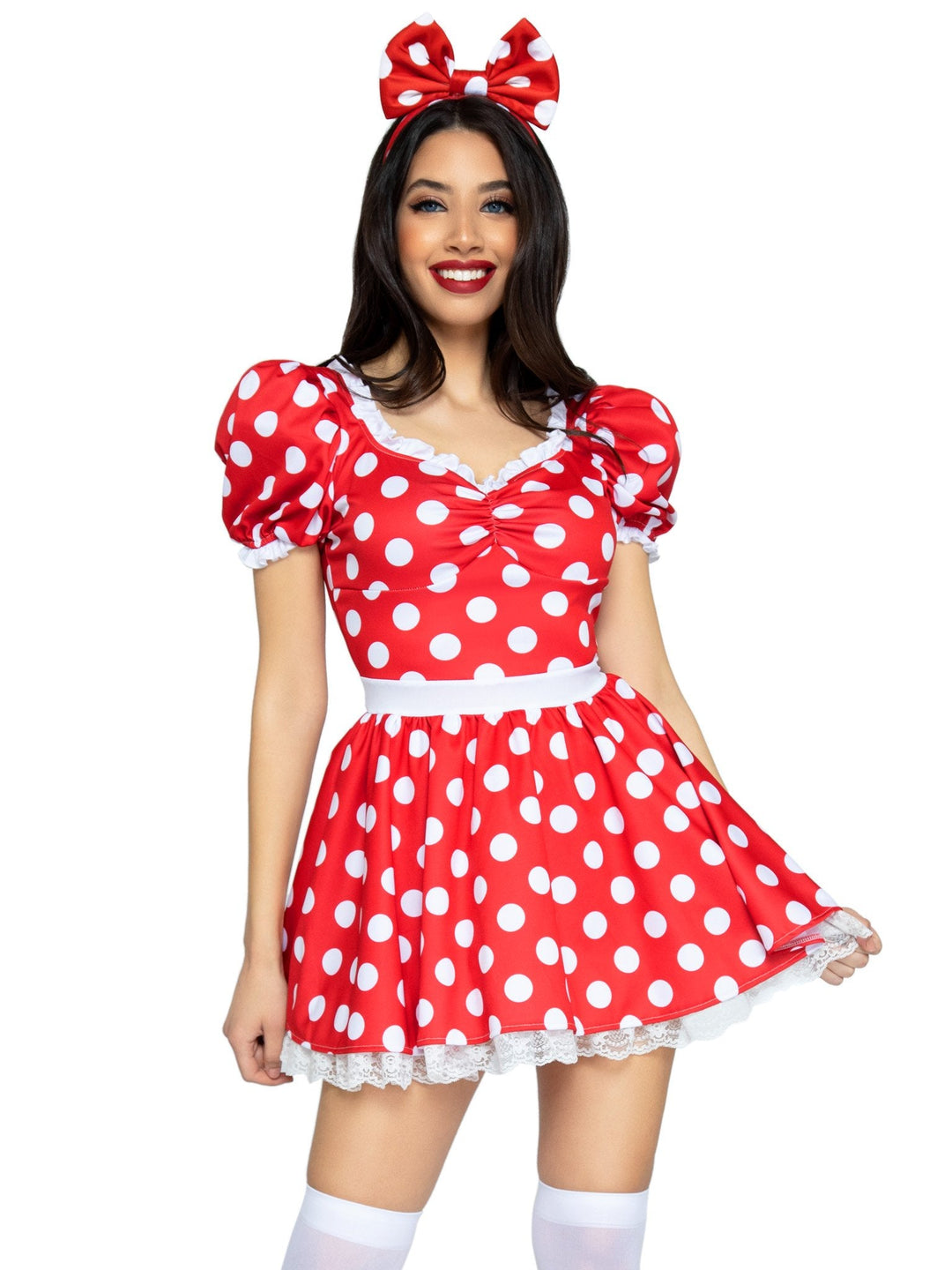 Polka Dot Dress With Headband Costume - JJ's Party House