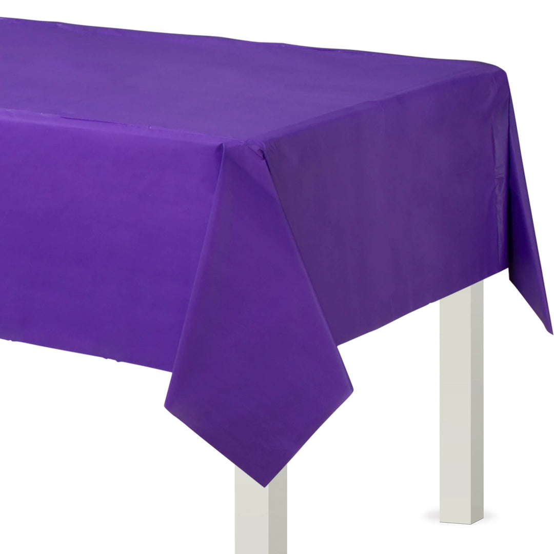 Purple Flannel - Backed Table Cover, 54in x 108in - JJ's Party House: Birthday, Balloons & Custom Party Favors