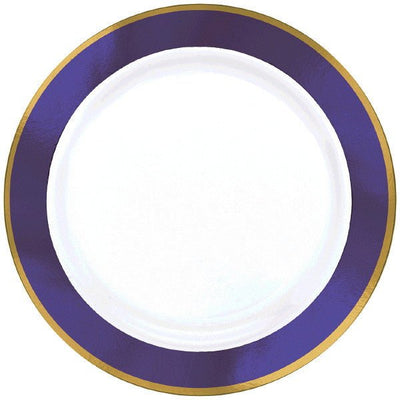 Purple & Gold Premium Plastic Plates 10.25'' - JJ's Party House