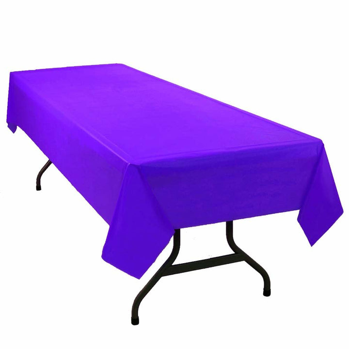 Purple Rectangle Plastic Table Cover, 54"X 108" - JJ's Party House: Birthday, Balloons & Custom Party Favors