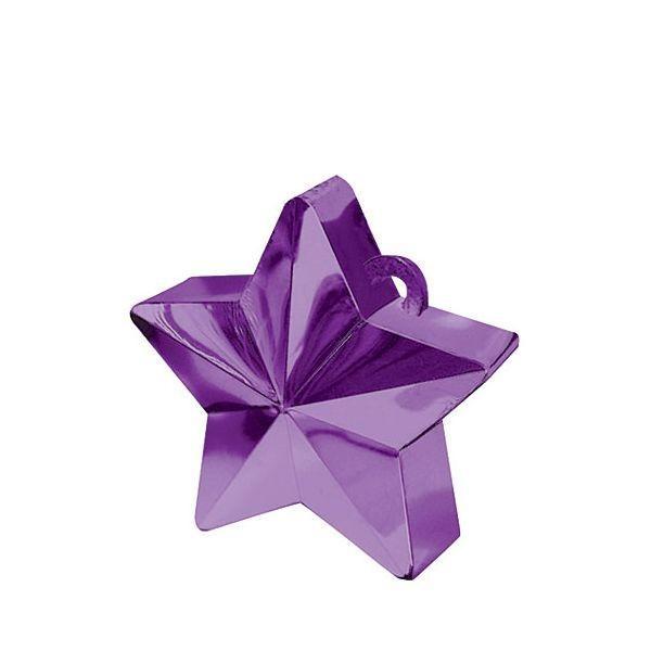 Purple Star Balloon Weight - JJ's Party House