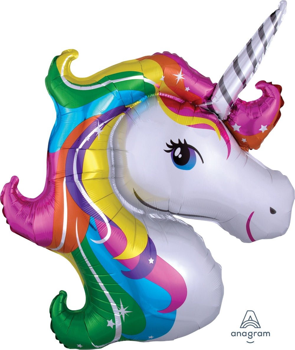 Rainbow Unicorn Jumbo Balloons - JJ's Party House
