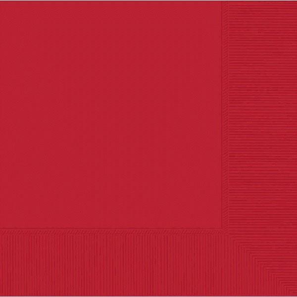 Red Lunch Napkins 3Ply 50ct - JJ's Party House
