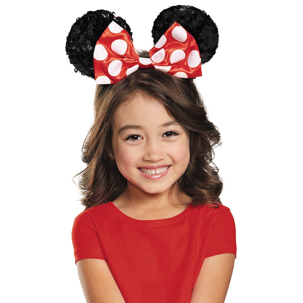 Red Minnie Child Sequin Ears - JJ's Party House