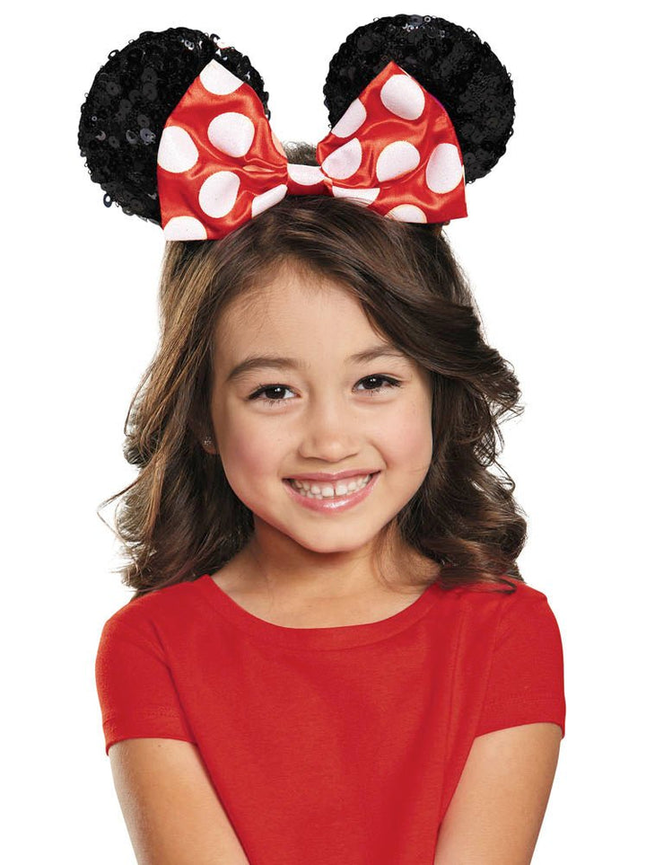 Red Minnie Child Sequin Ears - JJ's Party House - Custom Frosted Cups and Napkins