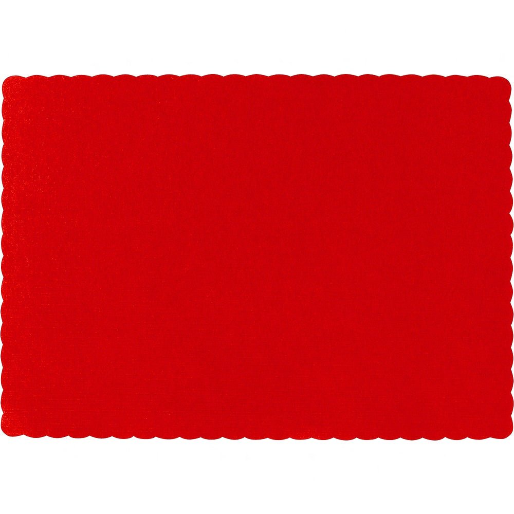 Red Paper Place Mats 24ct - JJ's Party House - Custom Frosted Cups and Napkins