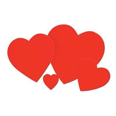 Red Valentine's Heart Cutout 12'' - JJ's Party House
