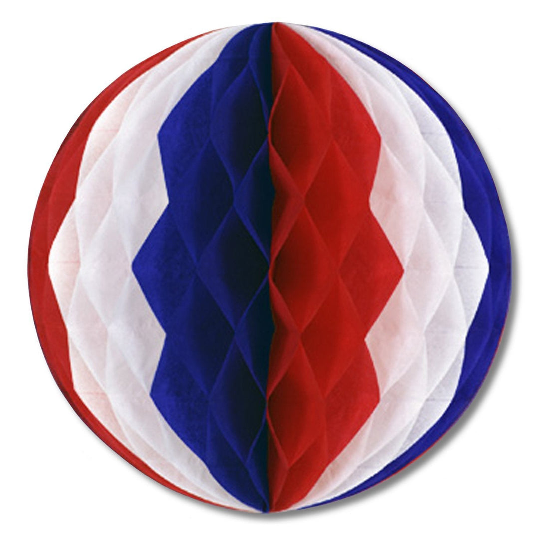 Red, White & Blue 12" Tissue Ball - JJ's Party House