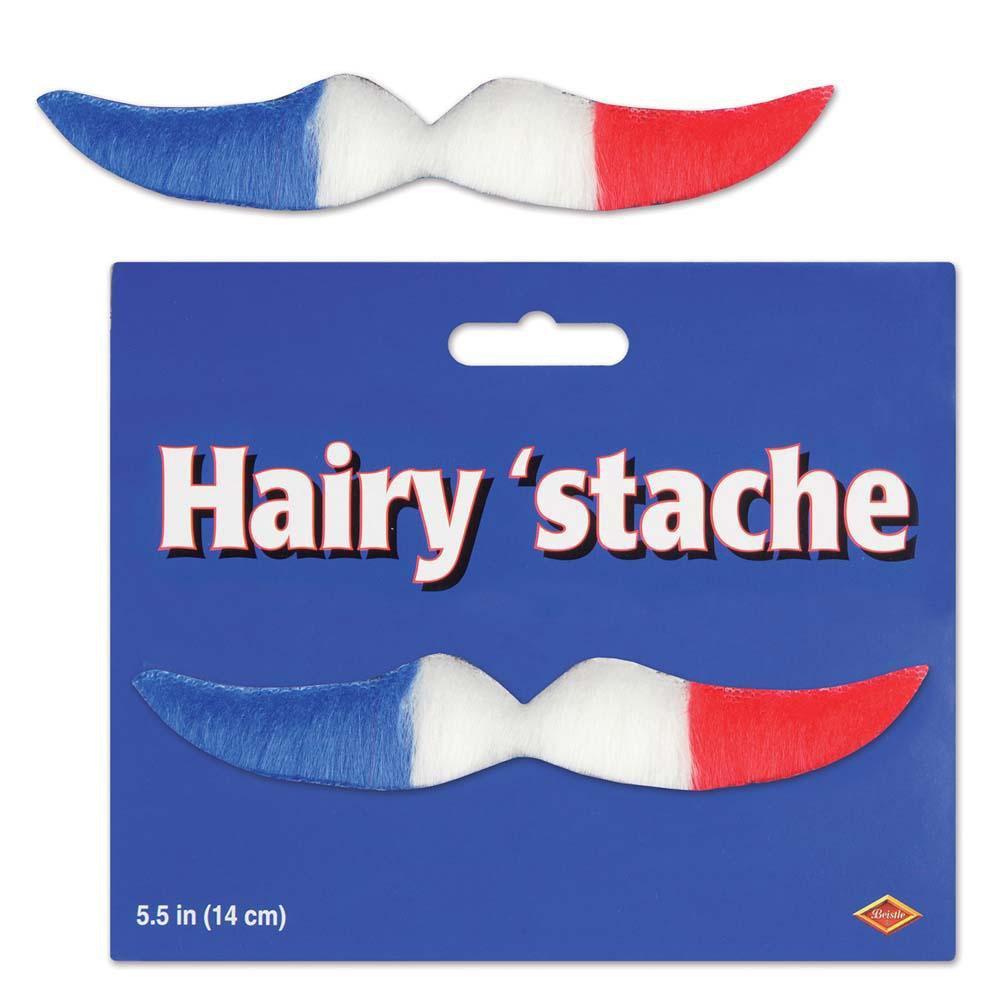 Red, White & Blue Mustache - JJ's Party House