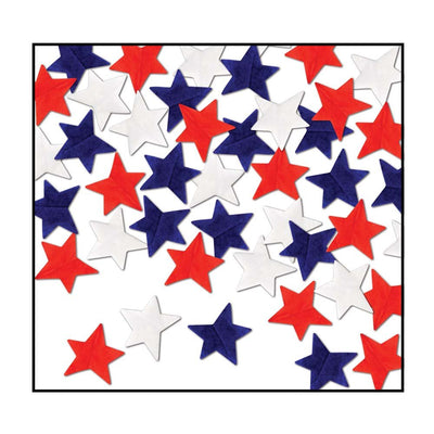 Red, White & Blue Tissue Star Confetti - JJ's Party House