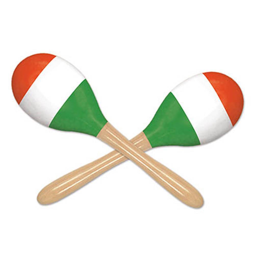 Red, White & Green Maracas - JJ's Party House