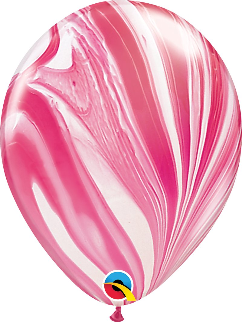 Red/White Agate 11'' Balloon - JJ's Party House